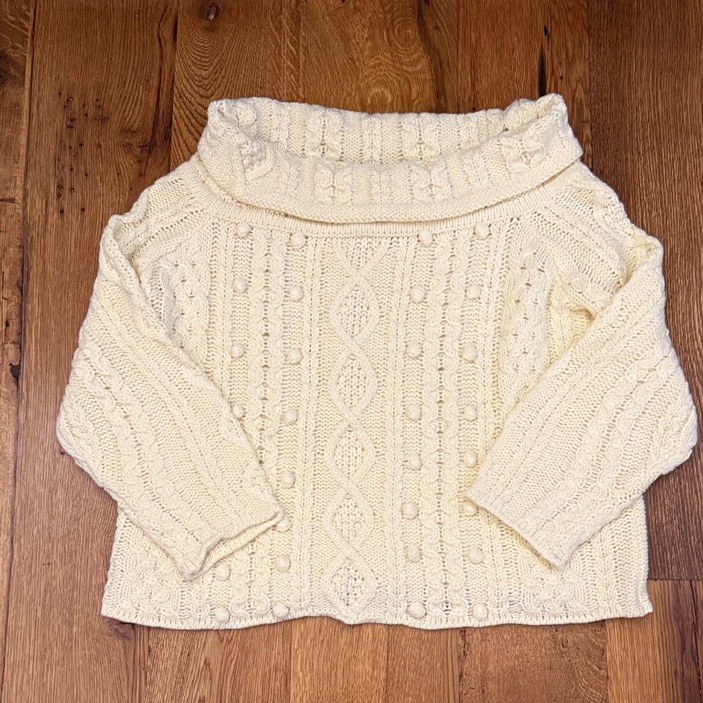 Tuckernuck Off-Shoulder Cream Sweater